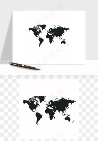 世界地图矢量png免抠