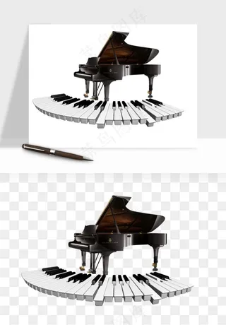 钢琴乐器琴键png免抠