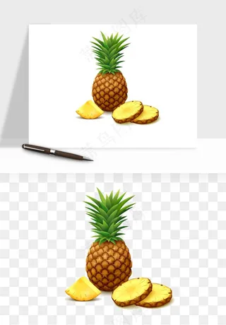 菠萝水果png免抠