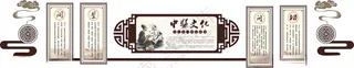 中医文化墙          中医展板模板