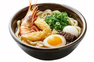 海鲜乌冬面食物免抠