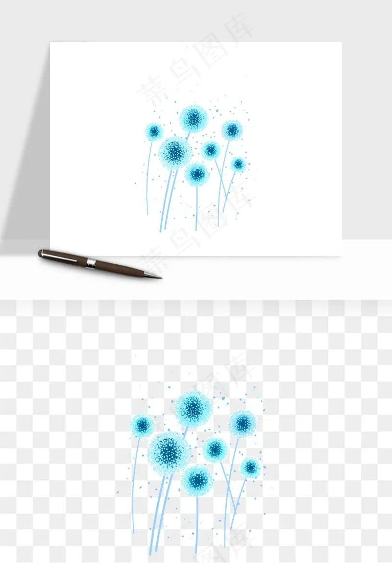 唯美蒲公英种子png免抠