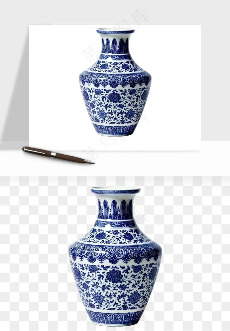 青花瓷陶瓷png免抠