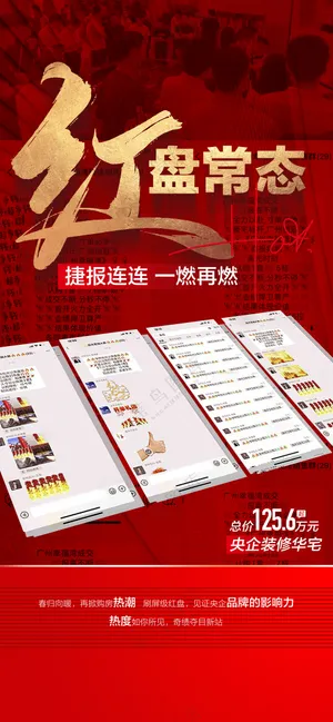 地产热卖红盘海报