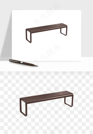 中式长椅长桌木桌png免抠