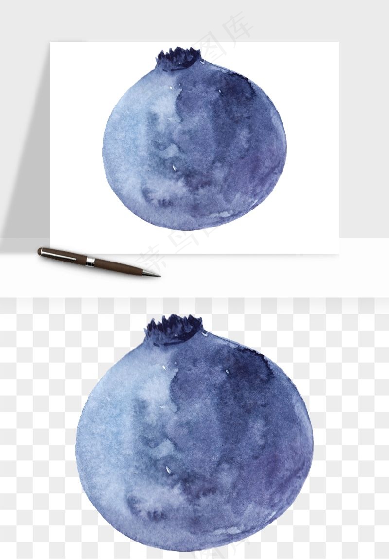 蓝莓水果png免抠