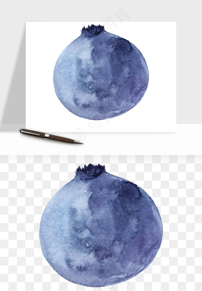 蓝莓水果png免抠