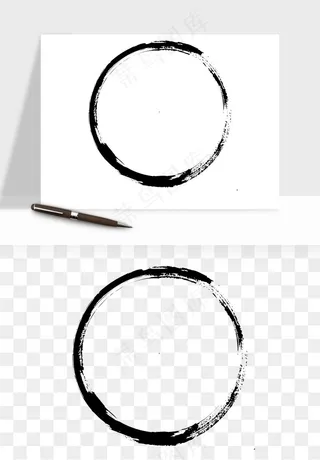 墨迹水墨圆圈圆环边框