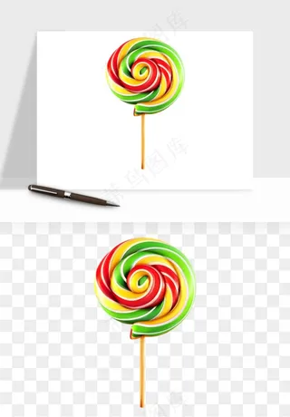 棒棒糖圈圈糖png免抠