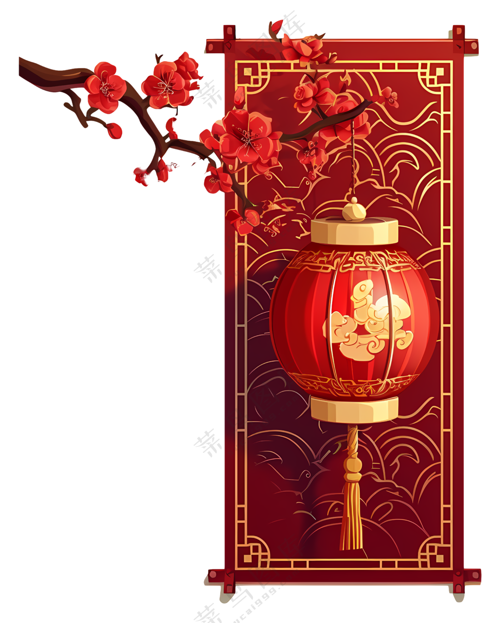 中国新年-花红灯笼