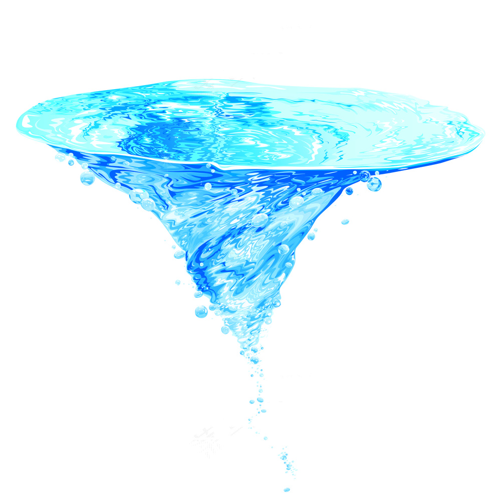 磁旋水  水 旋涡 蓝色水 矢量图 可修改