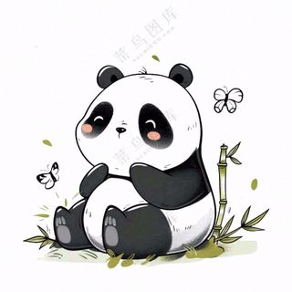 大熊猫国宝动物卡通可爱免抠