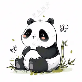 大熊猫国宝动物卡通可爱免抠