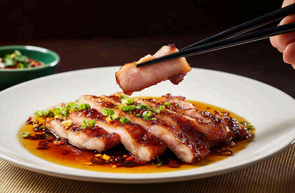 美味广式叉烧美食摄影图