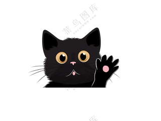 黑色猫咪头像