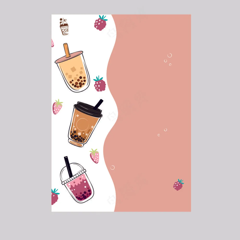 奶茶饮品价格表背景