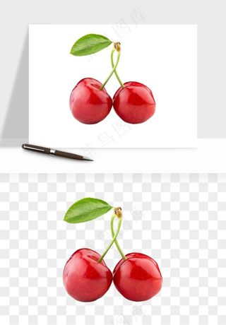 樱桃车厘子水果png免抠