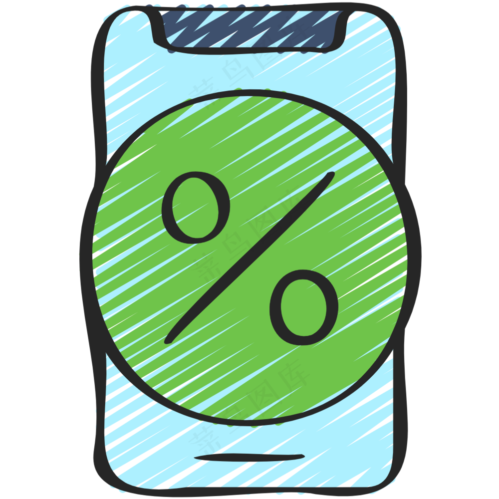 投资利率 铅笔手绘图标icon