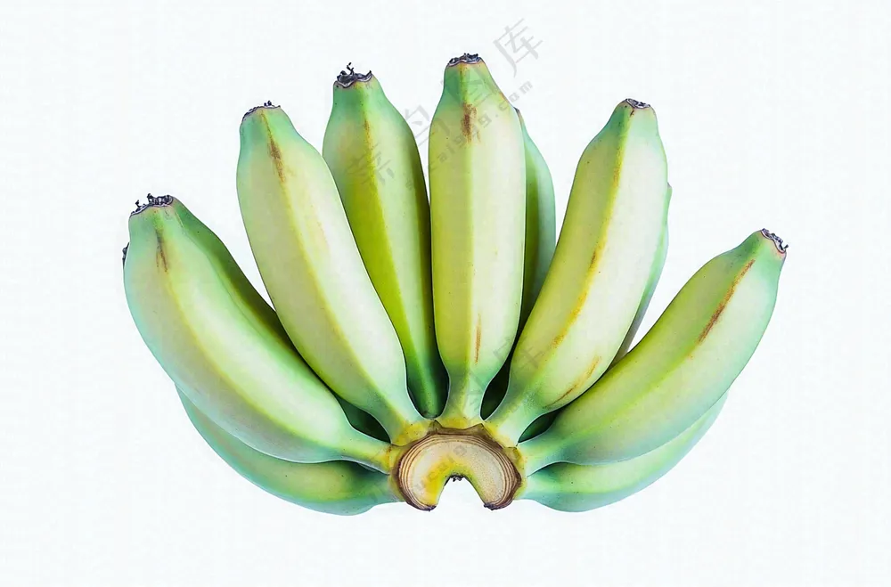 绿色香蕉青香蕉水果摄影图