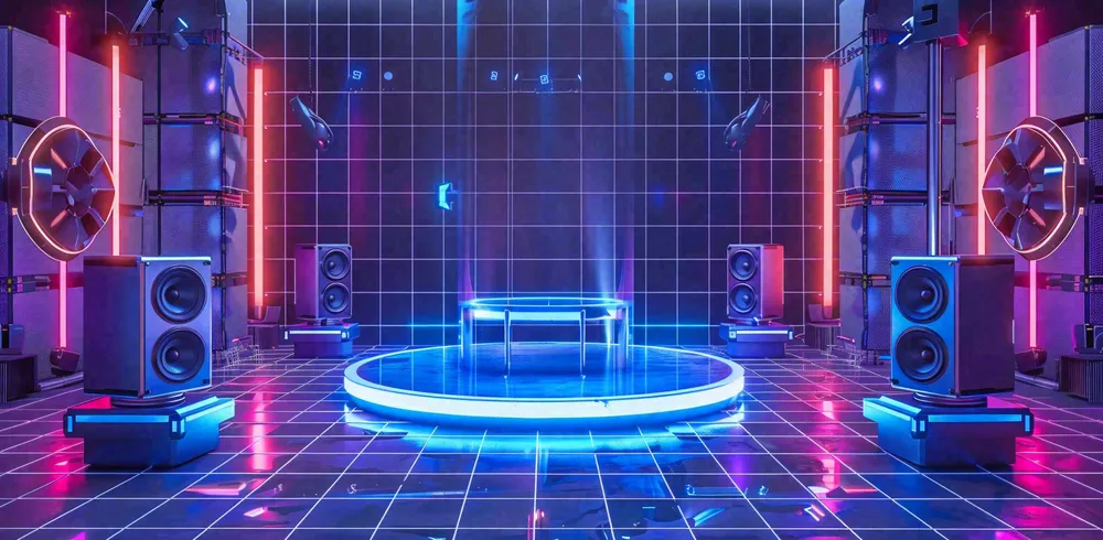 数码科技线光几何背景