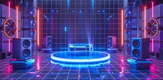 数码科技线光几何背景