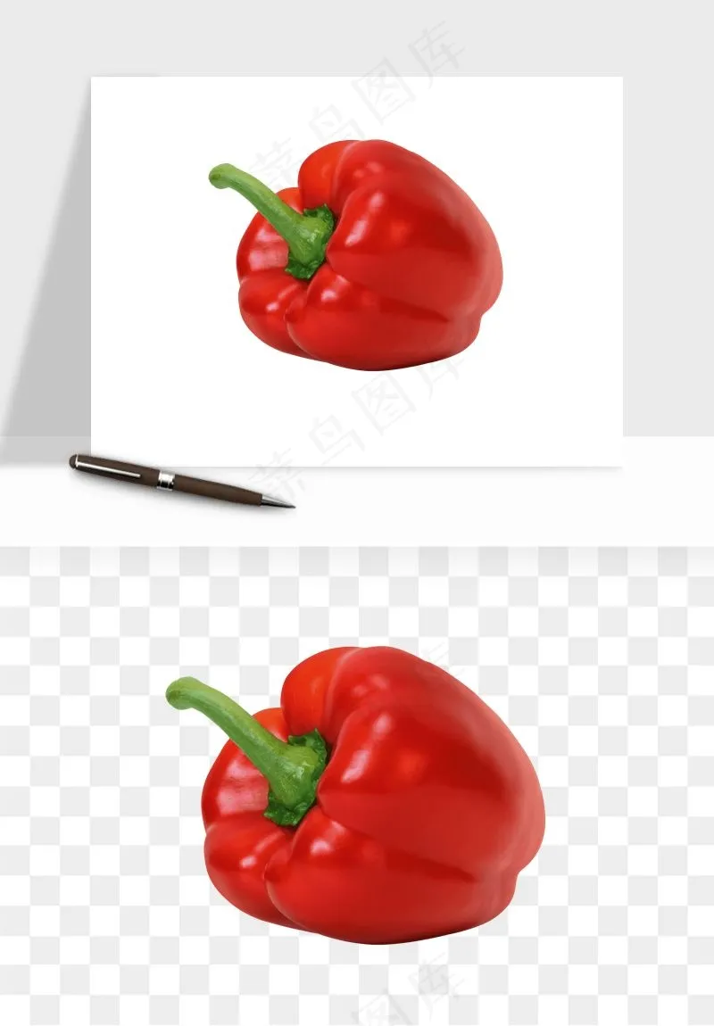 青圆椒蔬菜png免抠
