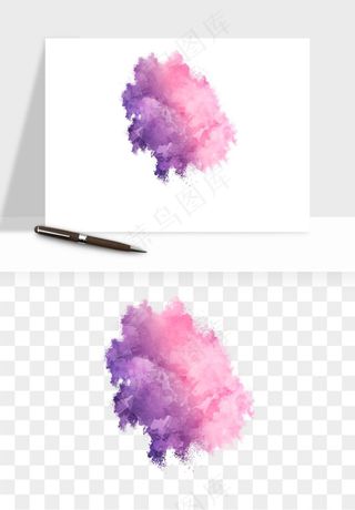 水彩泼墨涂鸦墨迹元素png免抠