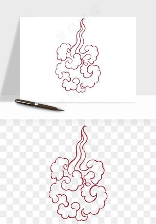 国潮祥云矢量png免抠