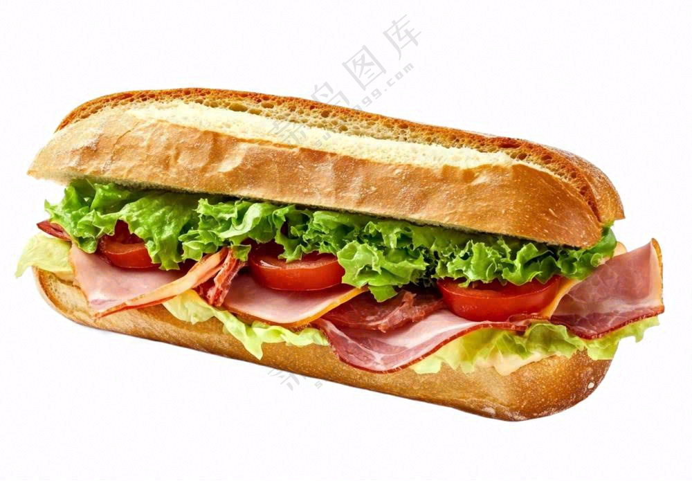 三明治汉堡摄影图免抠