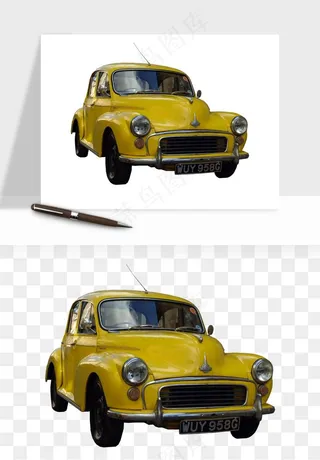 复古汽车交通工具png免抠