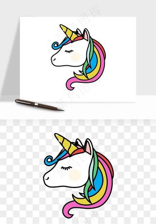 卡通独角兽天马飞马png免抠