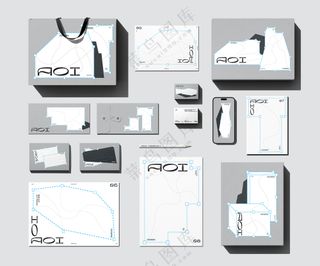 名片logo海报信封邀请函手提纸袋包装盒vi文创样机-01