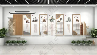 中医文化墙中医文化区广告设计