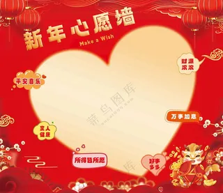 新年心愿卡通对话框设计