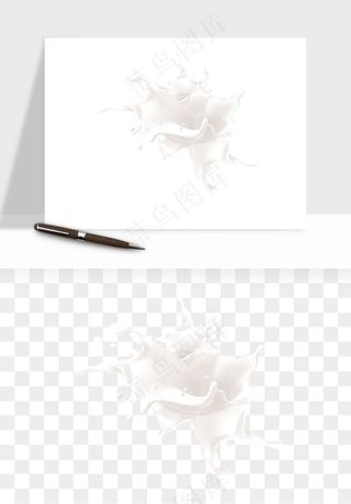 飞溅的牛奶牛奶杯元素png免抠