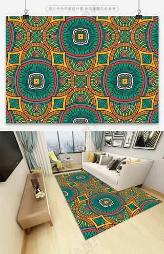 精美复古印花地毯