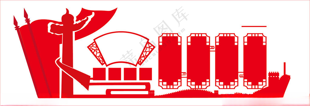 党建文化墙党建文化背景AI