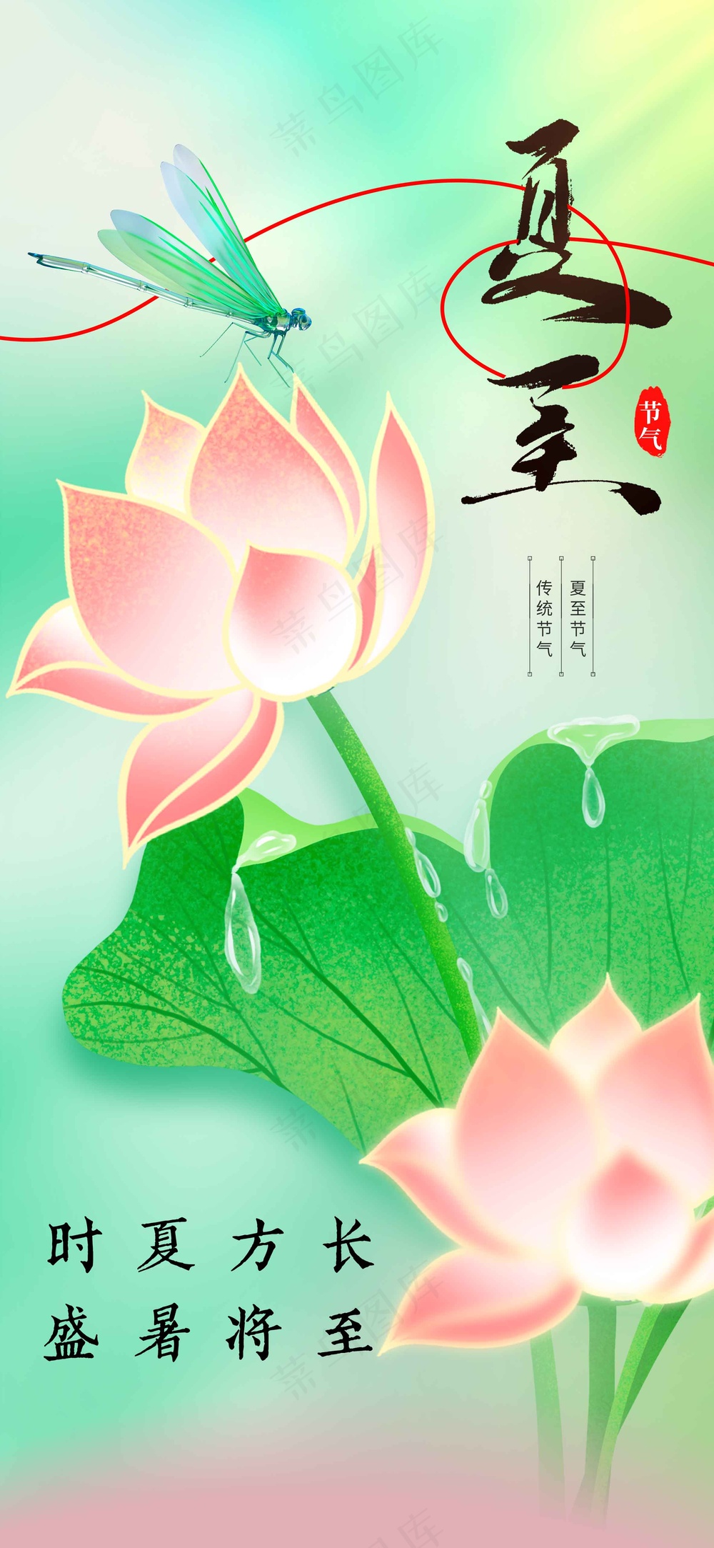 夏至节气传统活动海报