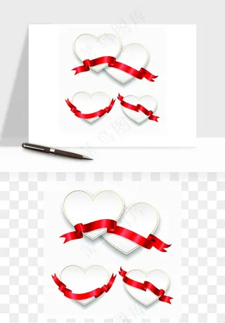 蝴蝶结丝带彩带矢量png免抠