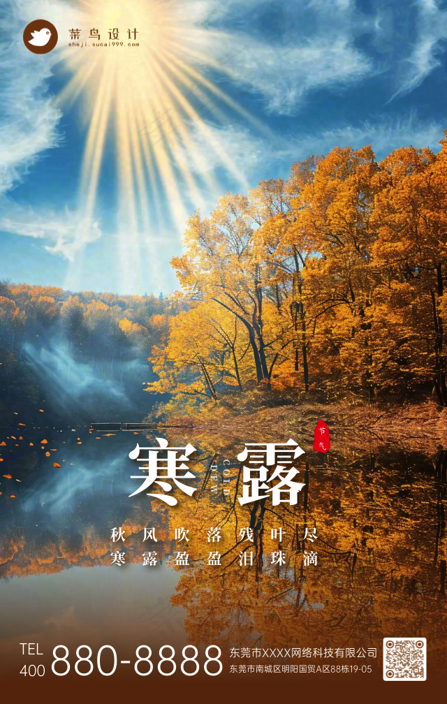 寒露手机海报