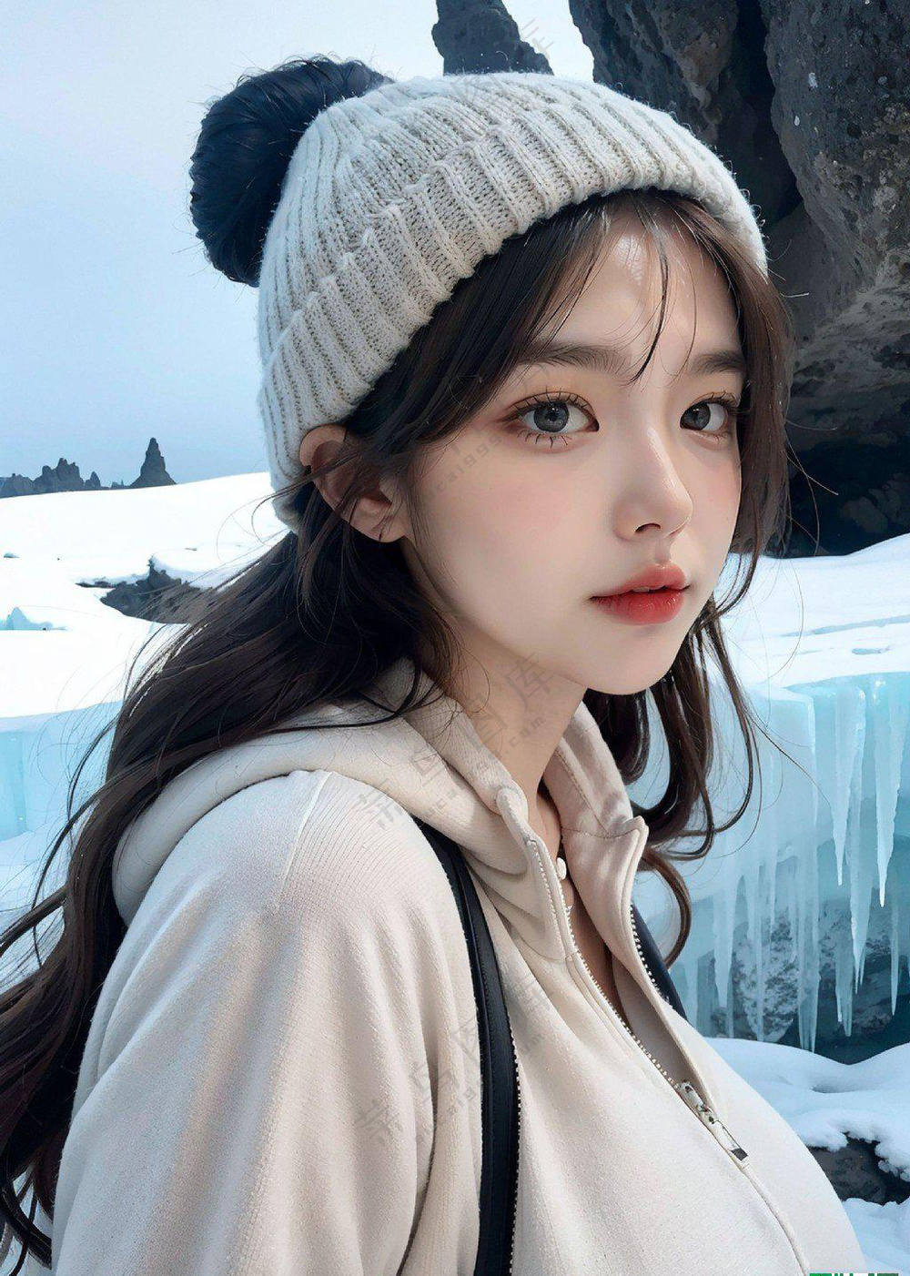冬季户外美女 (1)