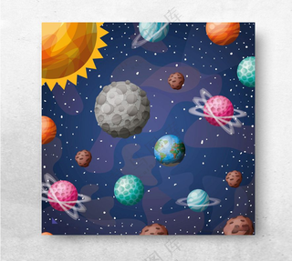 星球背景银河系AI