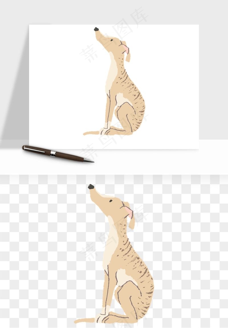 手绘狗狗宠物png免抠