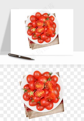 西红柿番茄圣女果png免抠