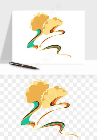 国潮敦煌云纹祥云云彩png免抠