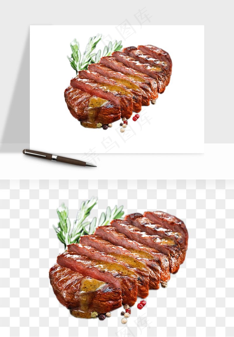实物烧烤烤肉美食png免抠