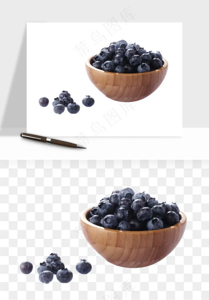蓝莓水果png免抠