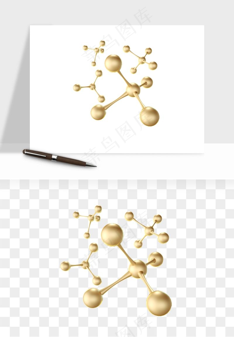 细胞水分子DNA精华成分png免抠