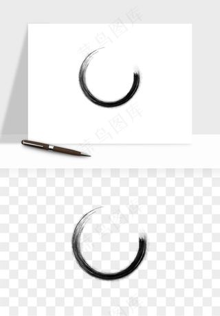 墨迹水墨圆圈圆环边框