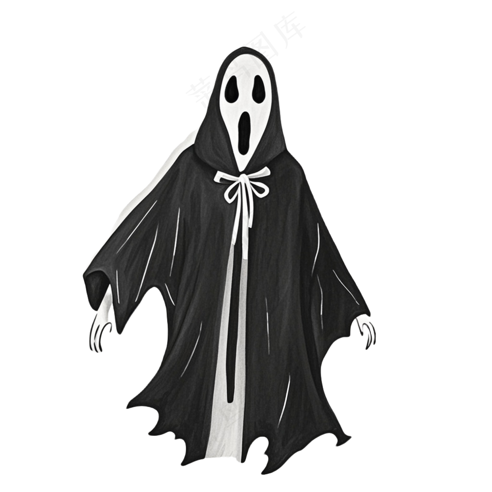 黑色恐怖死神元素免抠图
